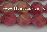 CNG7423 15.5 inches 12mm faceted nuggets rhodochrosite beads