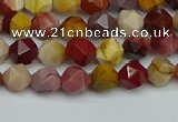 CNG7425 15.5 inches 6mm faceted nuggets mookaite beads