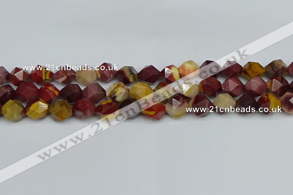 CNG7428 15.5 inches 12mm faceted nuggets mookaite beads