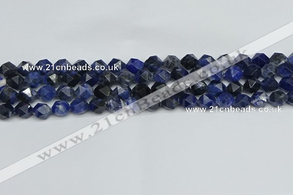 CNG7436 15.5 inches 8mm faceted nuggets sodalite gemstone beads