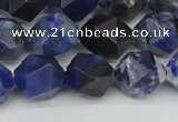 CNG7437 15.5 inches 10mm faceted nuggets sodalite gemstone beads