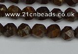 CNG7440 15.5 inches 6mm faceted nuggets bronzite gemstone beads