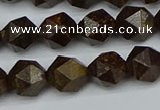 CNG7441 15.5 inches 8mm faceted nuggets bronzite gemstone beads