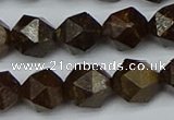 CNG7442 15.5 inches 10mm faceted nuggets bronzite gemstone beads