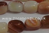 CNG746 15.5 inches 13*18mm nuggets line agate beads wholesale