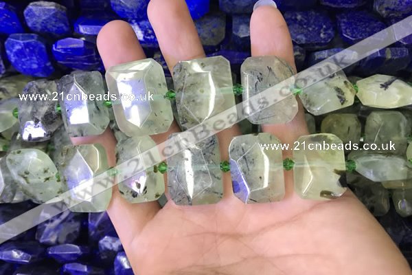 CNG7475 15.5 inches 18*25mm - 20*28mm faceted freeform prehnite beads