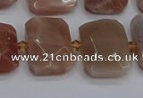 CNG7476 15.5 inches 18*25mm - 20*28mm faceted freeform sunstone beads