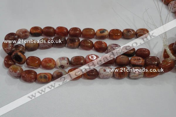 CNG748 15.5 inches 13*18mm nuggets fire agate beads wholesale