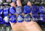 CNG7481 15.5 inches 18*25mm - 20*28mm faceted freeform lapis lazuli beads