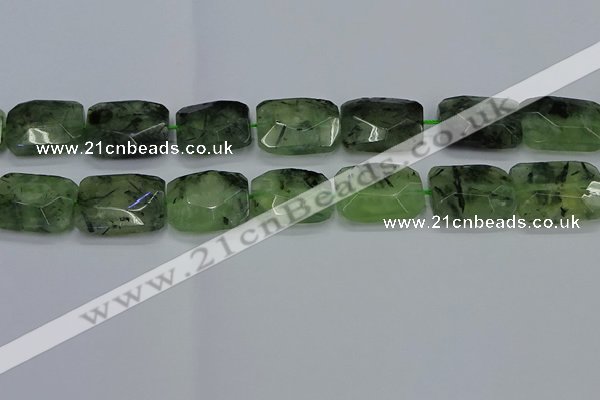 CNG7485 15.5 inches 18*25mm - 20*30mm faceted freeform prehnite beads