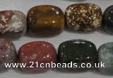 CNG750 15.5 inches 13*18mm nuggets Indian agate beads wholesale