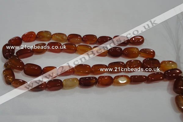 CNG751 15.5 inches 12*20mm nuggets red agate beads wholesale