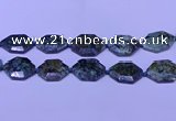 CNG7515 25*35mm - 30*40mm faceted freeform African turquoise beads