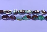 CNG7518 25*35mm - 30*40mm faceted freeform australia chrysoprase beads