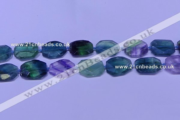 CNG7521 15.5 inches 18*25mm - 25*35mm faceted freeform fluorite beads