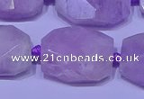 CNG7523 15.5 inches 18*25mm - 25*35mm faceted freeform kunzite beads