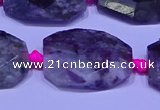 CNG7525 15.5 inches 18*25mm - 25*35mm faceted freeform tourmaline beads