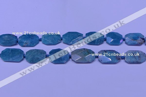 CNG7530 15.5 inches 18*25mm - 25*35mm faceted freeform amazonite beads