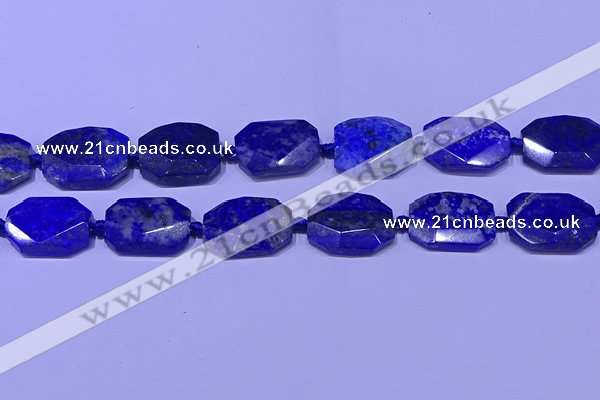 CNG7534 15.5 inches 18*25mm - 25*35mm faceted freeform lapis lazuli beads