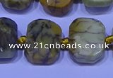 CNG7536 15.5 inches 12*16mm - 15*20mm faceted freeform agate beads