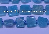 CNG7542 15.5 inches 6*8mm - 10*12mm freeform amazonite beads
