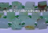 CNG7548 6*8mm - 10*12mm freeform Australia chrysoprase beads