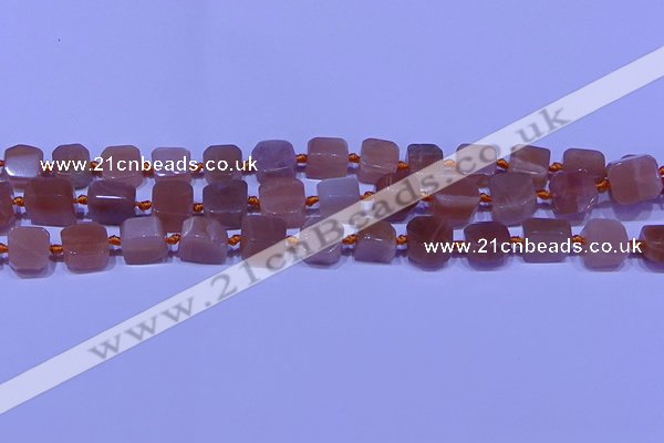 CNG7555 15.5 inches 11*12mm - 12*13mm freeform moonstone beads