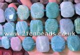 CNG7580 15.5 inches 18*25mm - 20*28mm faceted freeform amazonite beads