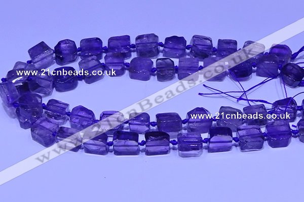 CNG7601 15.5 inches 10*12mm - 12*14mm freeform amethyst beads