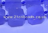 CNG7604 15.5 inches 14*15mm - 15*16mm freeform blue chalcedony beads