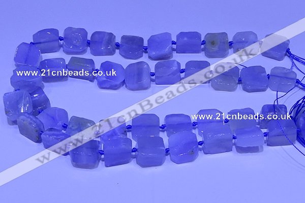 CNG7604 15.5 inches 14*15mm - 15*16mm freeform blue chalcedony beads