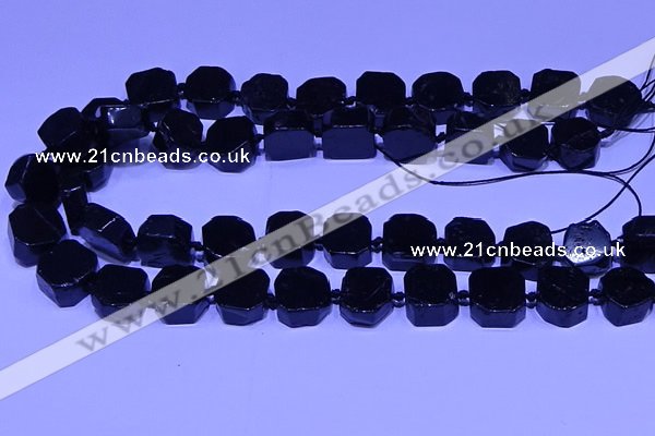 CNG7606 15.5 inches 12*14mm - 15*16mm freeform black tourmaline beads