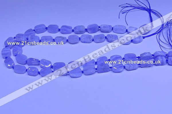 CNG7610 15.5 inches 8*12mm - 10*14mm freeform blue lace agate beads