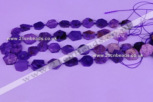 CNG7614 15.5 inches 13*14mm - 16*18mm freeform charoite beads