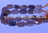 CNG7624 20*30mm - 22*32mm faceted freeform sunstone beads