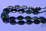 CNG7627 20*30mm - 22*32mm faceted freeform Canadian Jade beads