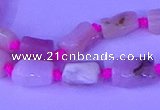 CNG7638 15.5 inches 5*7mm - 8*10mm nuggets pink opal beads