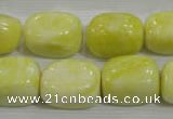 CNG764 15.5 inches 13*18mm nuggets lemon jade beads wholesale