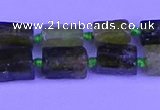 CNG7651 15.5 inches 5*7mm - 8*10mm nuggets green garnet beads