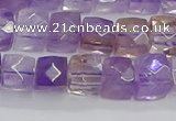 CNG7658 15.5 inches 8*8mm faceted nuggets ametrine beads