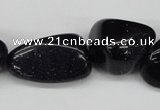 CNG77 15.5 inches 10*14mm - 20*35mm nuggets blue goldstone beads