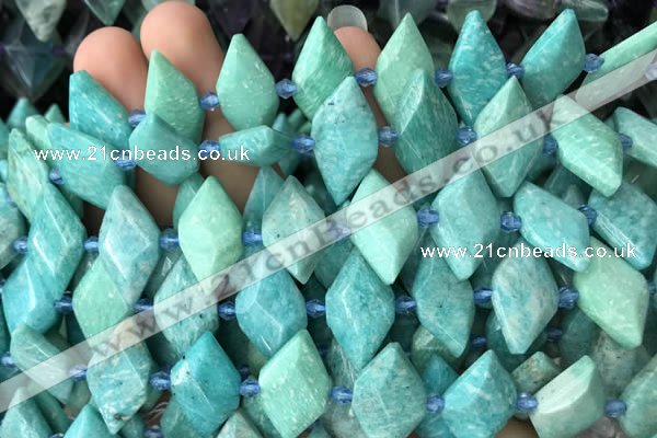 CNG7710 15.5 inches 13*20mm - 15*25mm faceted freeform amazonite beads