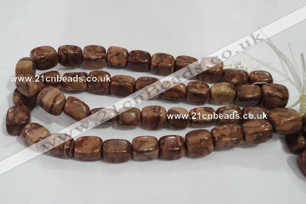 CNG772 15.5 inches 13*18mm nuggets chinese bamboo stone beads wholesale