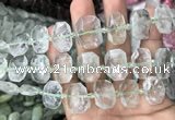 CNG7751 13*18mm - 15*25mm faceted freeform green quartz beads