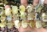 CNG7761 13*18mm - 15*25mm faceted freeform yellow opal beads