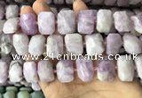 CNG7763 13*18mm - 15*25mm faceted freeform kunzite beads