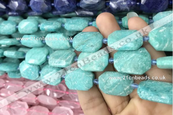 CNG7814 15.5 inches 13*18mm - 18*25mm faceted freeform amazonite beads