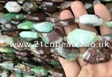 CNG7817 13*18mm - 18*25mm faceted freeform Australia chrysoprase beads