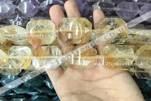 CNG7828 15.5 inches 22*30mm - 28*35mm faceted freeform citrine beads