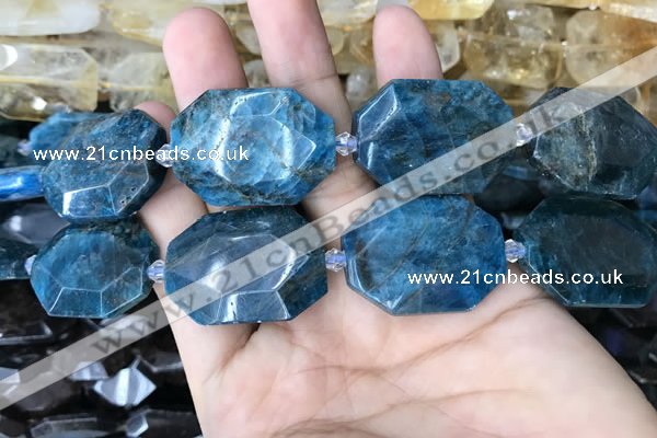 CNG7834 15.5 inches 22*30mm - 25*35mm faceted freeform apatite beads